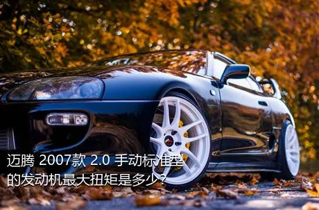 迈腾 2007款 2.0 手动标准型的发动机最大扭矩是多少？