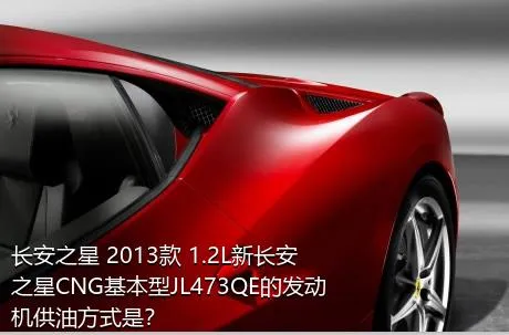 长安之星 2013款 1.2L新长安之星CNG基本型JL473QE的发动机供油方式是？