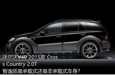 沃尔沃V40 2015款 Cross Country 2.0T 智逸版是承载式还是非承载式车身？