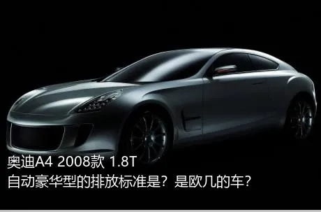 奥迪A4 2008款 1.8T 自动豪华型的排放标准是？是欧几的车？