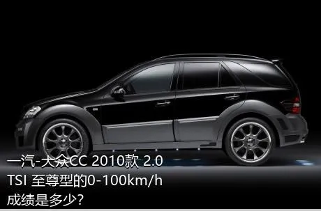 一汽-大众CC 2010款 2.0TSI 至尊型的0-100km/h成绩是多少？