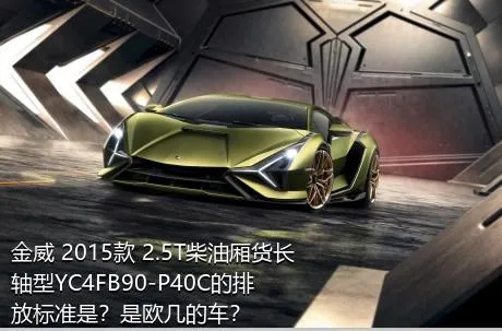 金威 2015款 2.5T柴油厢货长轴型YC4FB90-P40C的排放标准是？是欧几的车？