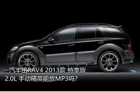 一汽丰田RAV4 2013款 特享版 2.0L 手动精英能放MP3吗？