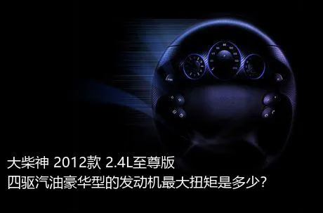 大柴神 2012款 2.4L至尊版 四驱汽油豪华型的发动机最大扭矩是多少？