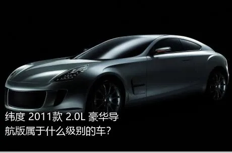 纬度 2011款 2.0L 豪华导航版属于什么级别的车？